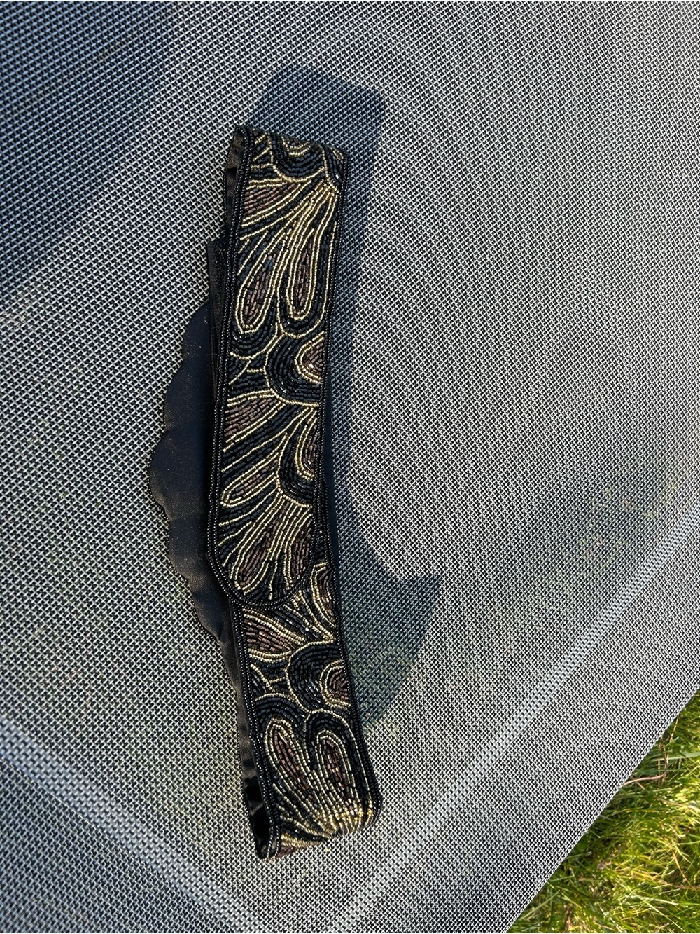 Vintage Magid Beaded Sash Belt Size small Velcro retro Indy whimsy spring summer - Picture 3 of 7